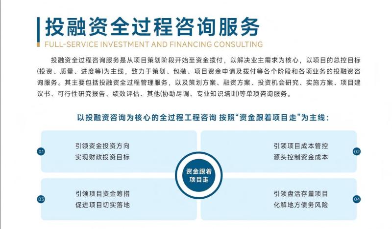 投融资全过程咨询及部分案例